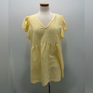 Chic Soul butter yellow tank New